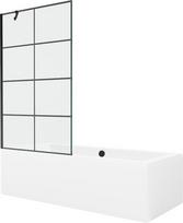 Vonia Mexen Cube su apdaila ir stiklo sienele, 180x80 cm + 100 cm