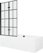 Vonia Mexen Cube su apdaila ir stiklo sienele, 180x80 cm + 100 cm (II)