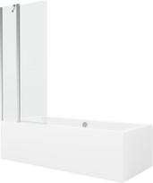 Vonia Mexen Cube su apdaila ir stiklo sienele, 180x80 cm + 80 cm