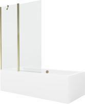 Vonia Mexen Cube su apdaila ir stiklo sienele, 180x80 cm + 120 cm
