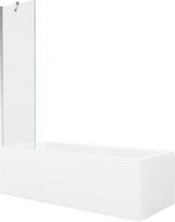 Vonia Mexen Cubik su apdaila ir stiklo sienele, 150x70 cm + 50 cm