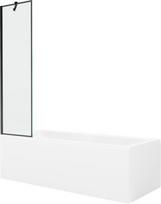 Vonia Mexen Cubik su apdaila ir stiklo sienele, 150x70 cm + 50 cm