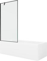 Vonia Mexen Cubik su apdaila ir stiklo sienele, 160x70 cm + 90 cm