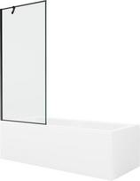 Vonia Mexen Cubik su apdaila ir stiklo sienele, 170x70 cm + 80 cm