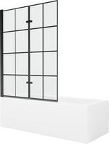Vonia Mexen Cubik su apdaila ir stiklo sienele, 150x70 cm + 120 cm (II)