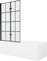 Vonia Mexen Cubik su apdaila ir stiklo sienele, 160x70 cm + 100 cm (II)