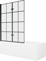 Vonia Mexen Cubik su apdaila ir stiklo sienele, 160x70 cm + 120 cm (II)