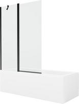 Vonia Mexen Cubik su apdaila ir stiklo sienele, 160x70 cm + 120 cm