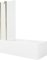 Vonia Mexen Cubik su apdaila ir stiklo sienele, 170x70 cm + 80 cm
