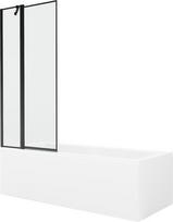 Vonia Mexen Cubik su apdaila ir stiklo sienele, 170x70 cm + 80 cm