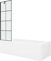 Vonia Mexen Vega su apdaila ir stiklo sienele, 150x70 cm + 60 cm