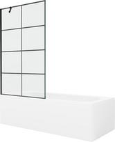 Vonia Mexen Vega su apdaila ir stiklo sienele, 150x70 cm + 100 cm