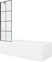 Vonia Mexen Vega su apdaila ir stiklo sienele, 160x70 cm + 60 cm