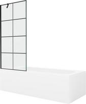Vonia Mexen Vega su apdaila ir stiklo sienele, 160x70 cm + 80 cm
