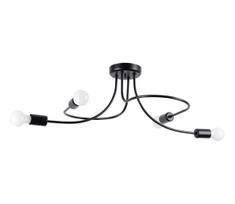 Sollux SL.1455 - Sietynas ant stulpo LEVAR 4xE27/15W/230V juoda