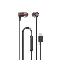 USB-C į ausis įstatomos ausinės 1,2 m – juodos