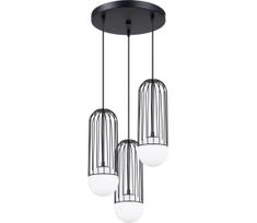 Sollux SL.1336 - Pakabinamas sietynas BRINA 3xG9/8W/230V juoda
