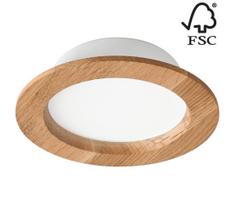 LED įleidžiamas lubinis šviestuvas WOODY SPOT LED/12,5W/230V 3000K ąžuolas ø 16 cm