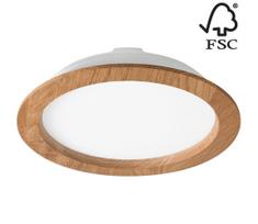 LED įleidžiamas lubinis šviestuvas WOODY SPOT LED/23,5W/230V 4000K ąžuolas ø 23,5 cm