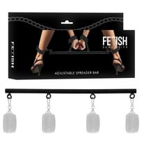 Fetish Submissive Bondage Adjustable Separator Bar 4 Pieces Black