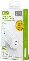 D-Fruit charger 30W 2xUSB-C + USB-C cable DF100 1m
