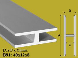 Profilis Effector B91-01-100 Aliuminis 100 cm