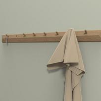 Drabužių kabykla Aalborg, 100x2,3xH8,3 cm, ruda