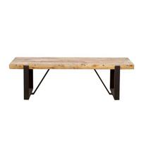 Prieškambario suoliukas Home4You Ironbridge, 150x40x46 cm, rudas
