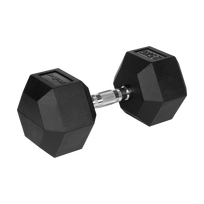 Gumuotas ketaus hantelis HEX 25 kg REBEL ACTIVE