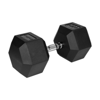 Gumuotas ketaus hantelis HEX 40 kg REBEL ACTIVE