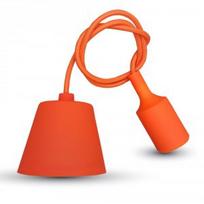 Pakabinamas LED lemputės E27 laikiklis, oranžinis