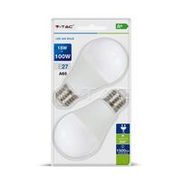15Wx2vnt/pakuotėje LED lemputės V-TAC, A60, E27, termoplastikas, (6400K) šaltai balta