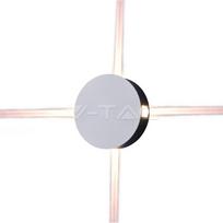 4W LED sieninis šviestuvas, apvalus, baltas, IP65, 3000K