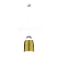 7W pakabinamas LED šviestuvas V-TAC, Ø120, aukso spalva, metalas / akrilas, 3000K (šiltai balta)