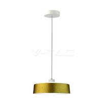 7W pakabinamas LED šviestuvas V-TAC, Ø340, aukso spalva, metalas / akrilas, 4000K (natūraliai balta)