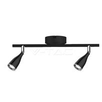 2 x 4,5W LED sieninis šviestuvas V-TAC, juodas, 3000K (šiltai balta)