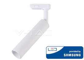 20W LED šviestuvas ant bėgelio V-TAC, baltu korpusu, 5000K (šaltai balta), SAMSUNG LED chip