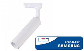 7W LED šviestuvas ant bėgelio V-TAC, baltu korpusu, 5000K (šaltai balta), SAMSUNG LED chip