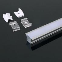 LED juostos profilis V-TAC, aliuminis, 2000x23x15.5mm, baltos spalvos.