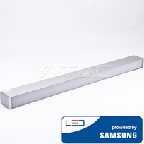 60W LED pakabinamas linijinis šviestuvas V-TAC, sidabrinis, 4000K (natūraliai balta), SAMSUNG LED chip