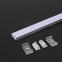 LED paviršinis profilis, 2000x23.5x10mm, baltas dangtelis, 2m
