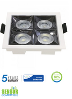16W įleidžiamas šviestuvas, 5700K, baltas, SAMSUNG LED CHIP, 38° šviesos kampas.