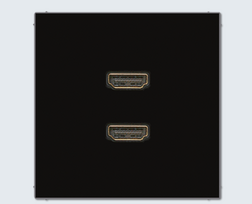 Dvigubas HDMI lizdas, juodas