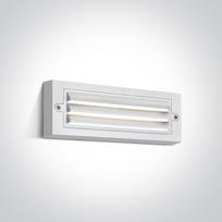 6W LED paviršinis fasado šviestuvas, baltas, 3000K