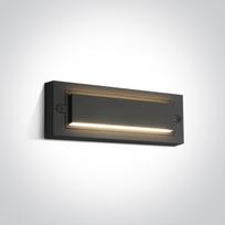 6W LED paviršinis fasado šviestuvas, antracito sp., 3000K