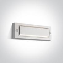 6W LED paviršinis fasado šviestuvas, baltas, 3000K