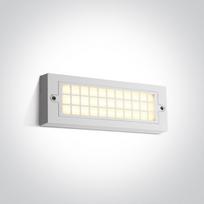 6W LED paviršinis fasado šviestuvas, baltas, 3000K