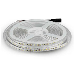 8W/m LED juosta, 120LED/m, 12V, 3000K, IP65, 5 metrų ritė