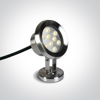 9W LED baseino šviestuvas, nerūdijančio plieno sp., 3000K, IP68