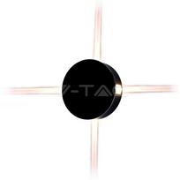 4W LED sieninis šviestuvas, juodas, IP65, 3000K